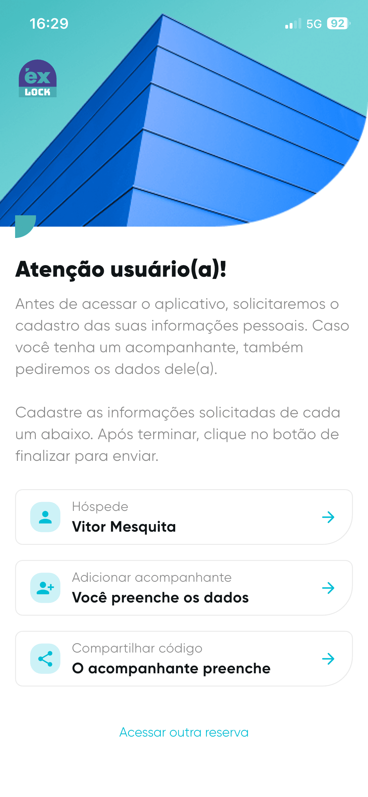 Print da tela do app - Passo 3